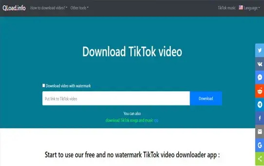 Cara Download Audio TikTok Lite Menggunakan Qload.info