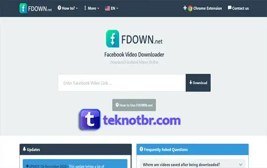 Cara Download Video Facebook dari FDown