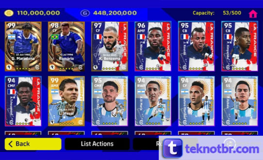 Player Cards eFootball Mobile 2023